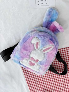 Girls Sequins Decor Rabbit Pattern Backpack