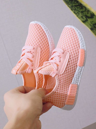 Toddler Girls Lace-up Front Mesh Trainers