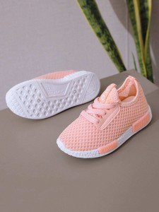 Toddler Girls Lace-up Front Mesh Trainers