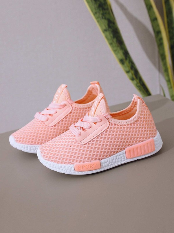 Toddler Girls Lace-up Front Mesh Trainers