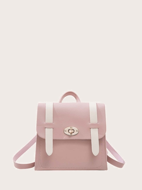 Girls Colorblock Flap Backpack