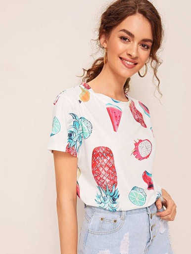 Fruits Print Tee