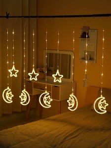 Moon & Star Decor Hanging String Light