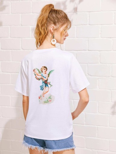 Angel Print Tee