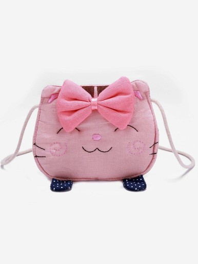 حقيبة كروس بتصميم قطة للبنات