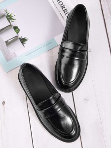Patent Wide Fit Flat Loafers