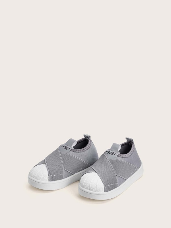 Gray feminine slippers