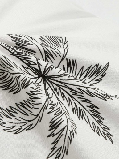 Zebra & Palm Tree Print Pillow 1pc