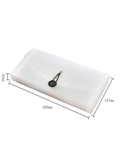 Clear Button Pencil Case