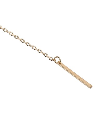 Gold Geomectric Linear Minimalist Necklace