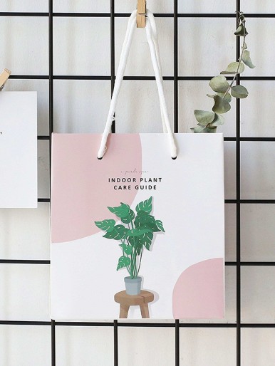 Tropical Plant Print Paper Storage Bag