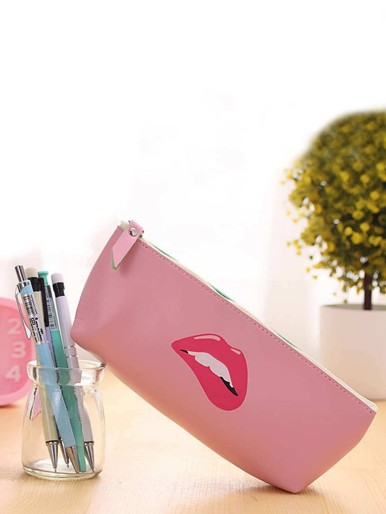 Lip Pattern Pencil Case