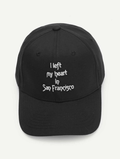 Embroidered Letter Baseball Cap