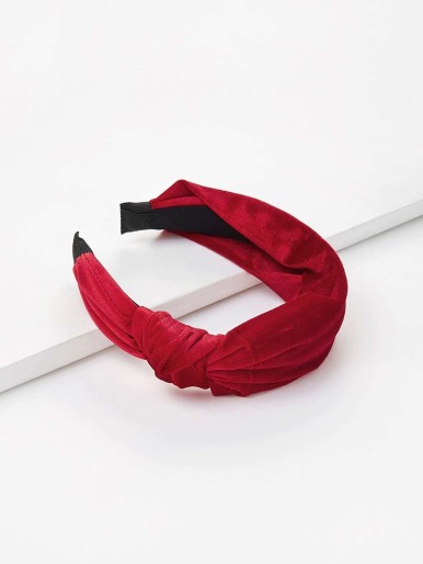 Knot Design Velvet Headband