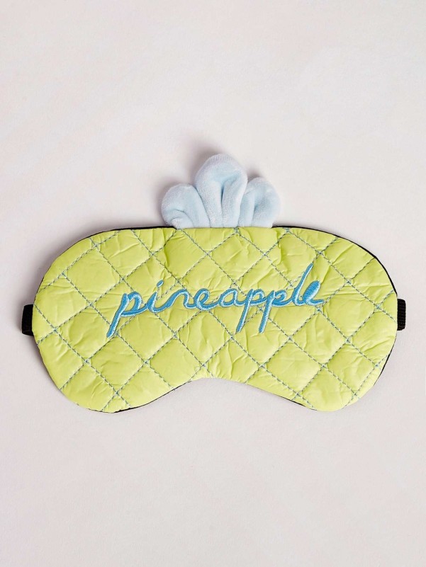 Random Pineapple Embroidery Eye Mask 1pc