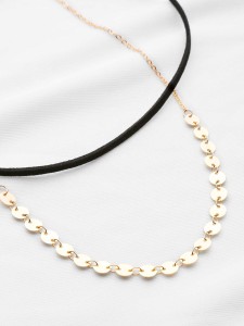 Sequin Decorated Double Layer Necklace