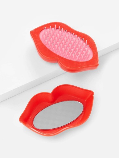 Lip Shaped Mirror & Comb