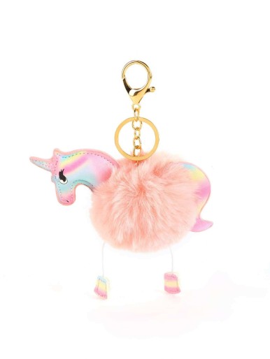 ميدالية مفاتيح بتصميم حصان مع بوم بوم