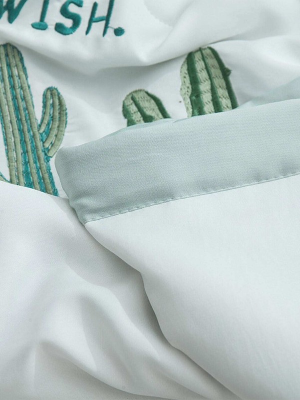 Cactus Embroidery Quilt 1pc