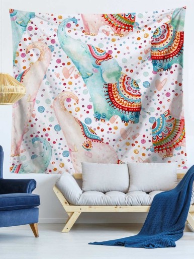 Elephant Print Tapestry