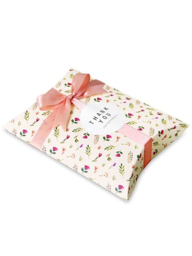 5pcs Floral Overlay Print Cookie Box