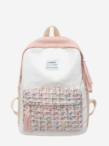 Kids Tweed Pocket Front Backpack