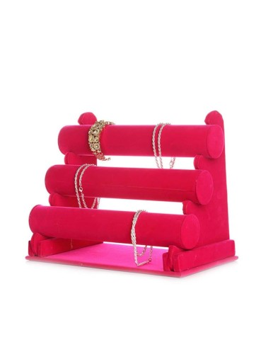 Neon Pink 3layers Bracelet Storage Rack