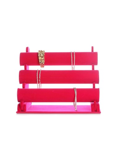 Neon Pink 3layers Bracelet Storage Rack