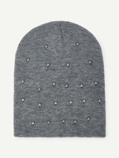 Metal Decorated Beanie Hat