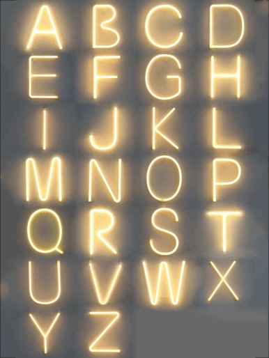 Alphabet Design LED Light 1pc
