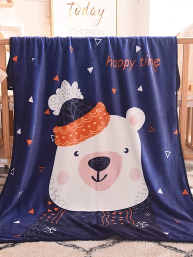 Bear Print Blanket 1 PC