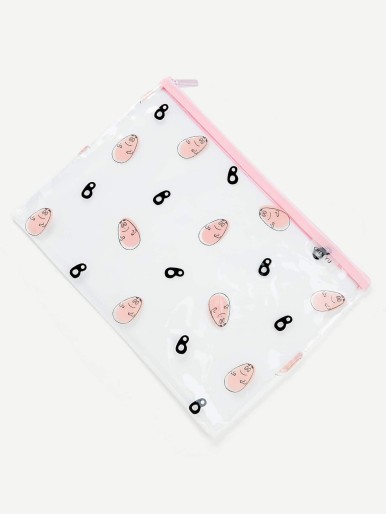 Cartoon Print File Bag