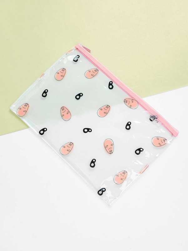 Cartoon Print File Bag