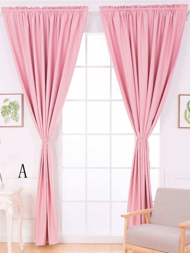 1pc Solid Blackout Curtain