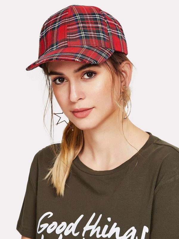 Plaid store baseball hat