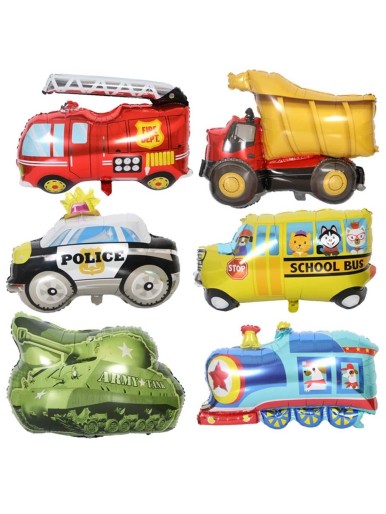 Toy Car Design Balloon Set 6pcs