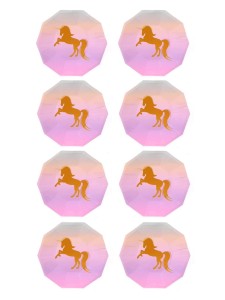 Unicorn Print Disposable Plate 8pcs