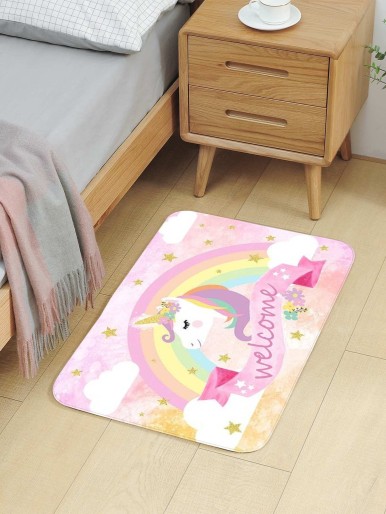 Unicorn Print Floor Mat