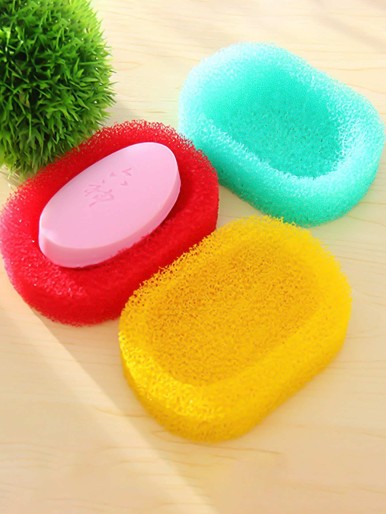 5pcs Random Solid Sponge Soap Holder