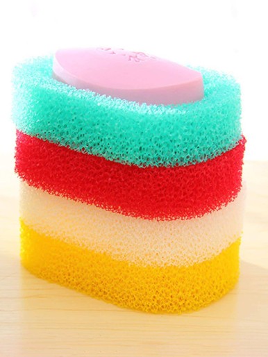 5pcs Random Solid Sponge Soap Holder