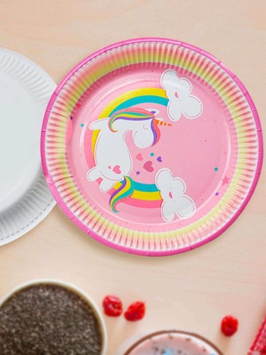 Unicorn Print Paper Plate 8pcs