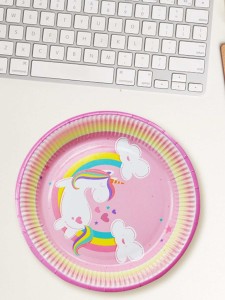 Unicorn Print Paper Plate 8pcs