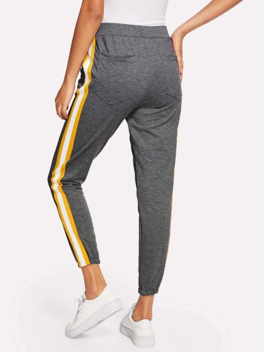 Striped Side Tape Track Pants