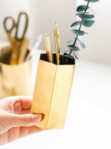 Geometry Metal Pen Holder