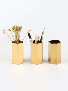 Geometry Metal Pen Holder