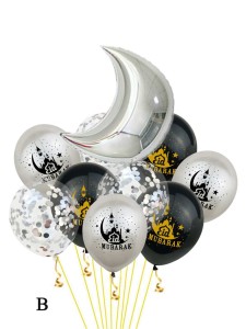 10pcs Aluminum Foil & Latex Holiday Balloon