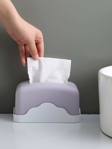 1pc Simple Plastic Tissue Storage Box