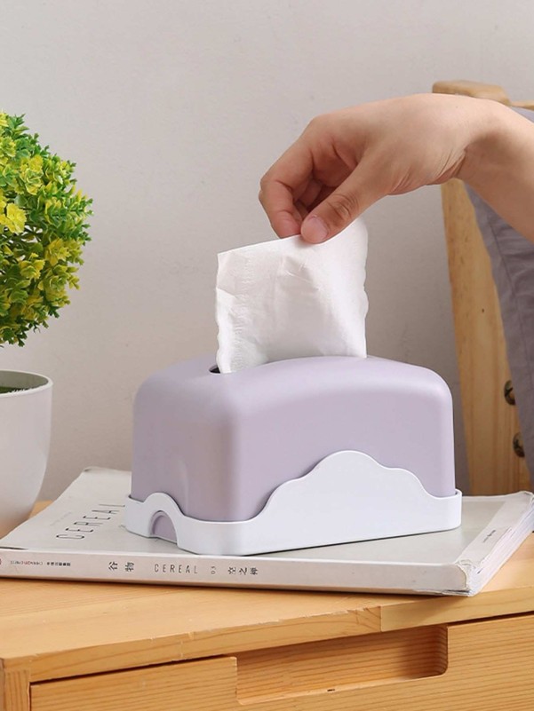 1pc Simple Plastic Tissue Storage Box