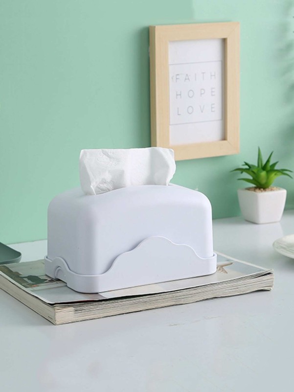 1pc Simple Plastic Tissue Storage Box