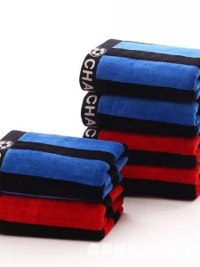 1pc Striped Pattern Face Towel